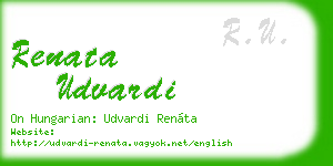 renata udvardi business card