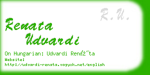 renata udvardi business card